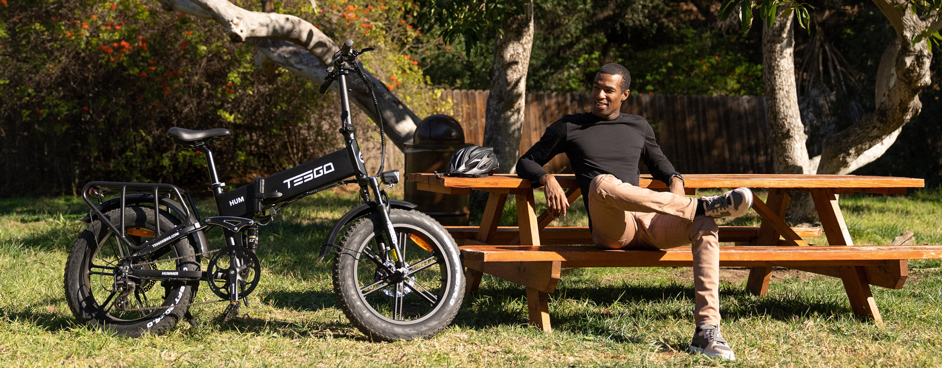 Tesgo Hum pro Full Suspension Folding E-Bike