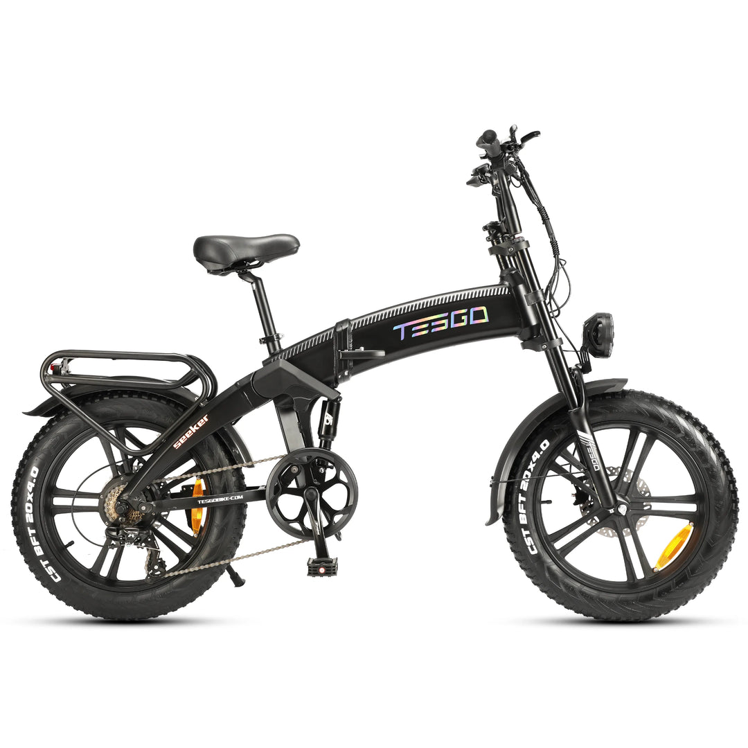 Tesgo Seeker Pro 1000W Foldable Full Suspension E Bike Seeker Gray