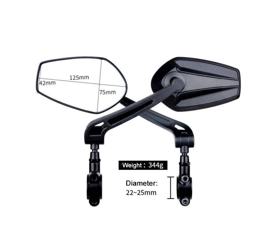 Tesgo E-Bike HD Wide-angle Rearview Mirror (A pair)