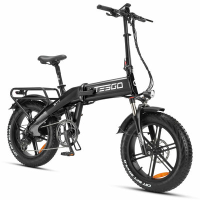 Tesgo STT 20” Foldable Fat Tire Electric Bike #color_black