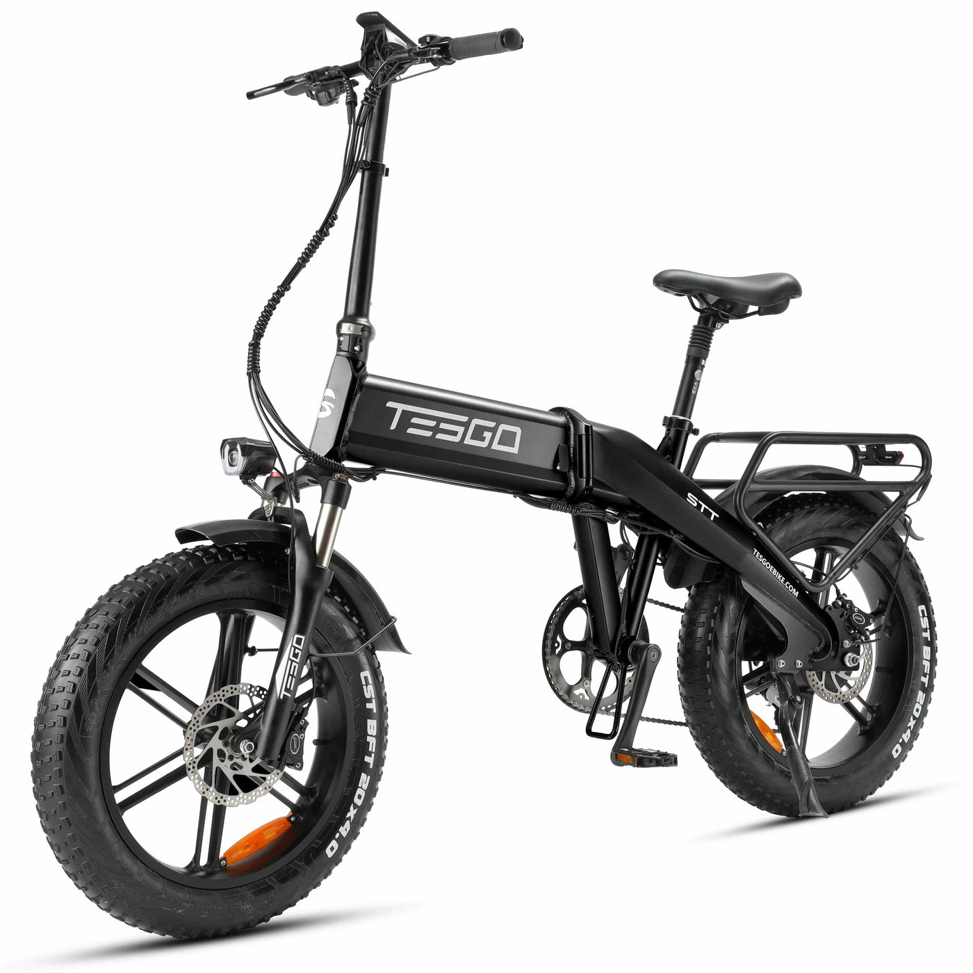 Tesgo STT 20” Foldable Fat Tire Electric Bike #color_black