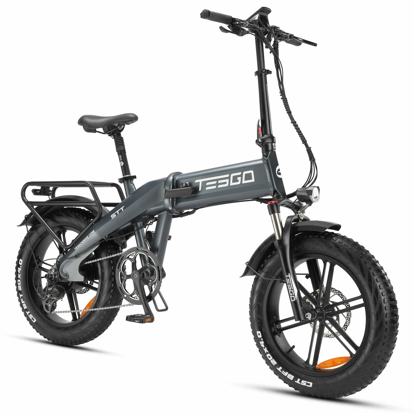 Tesgo STT 20” Foldable Fat Tire Electric Bike #color_gray
