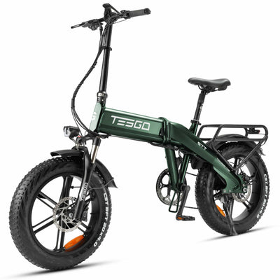 Tesgo STT 20” Foldable Fat Tire Electric Bike #color_army-green