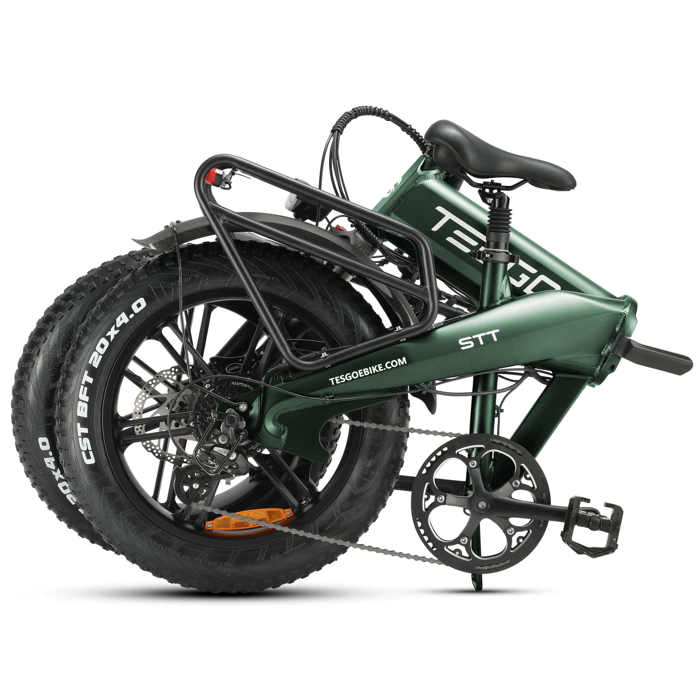 Tesgo STT 20” Foldable Fat Tire Electric Bike #color_army-green