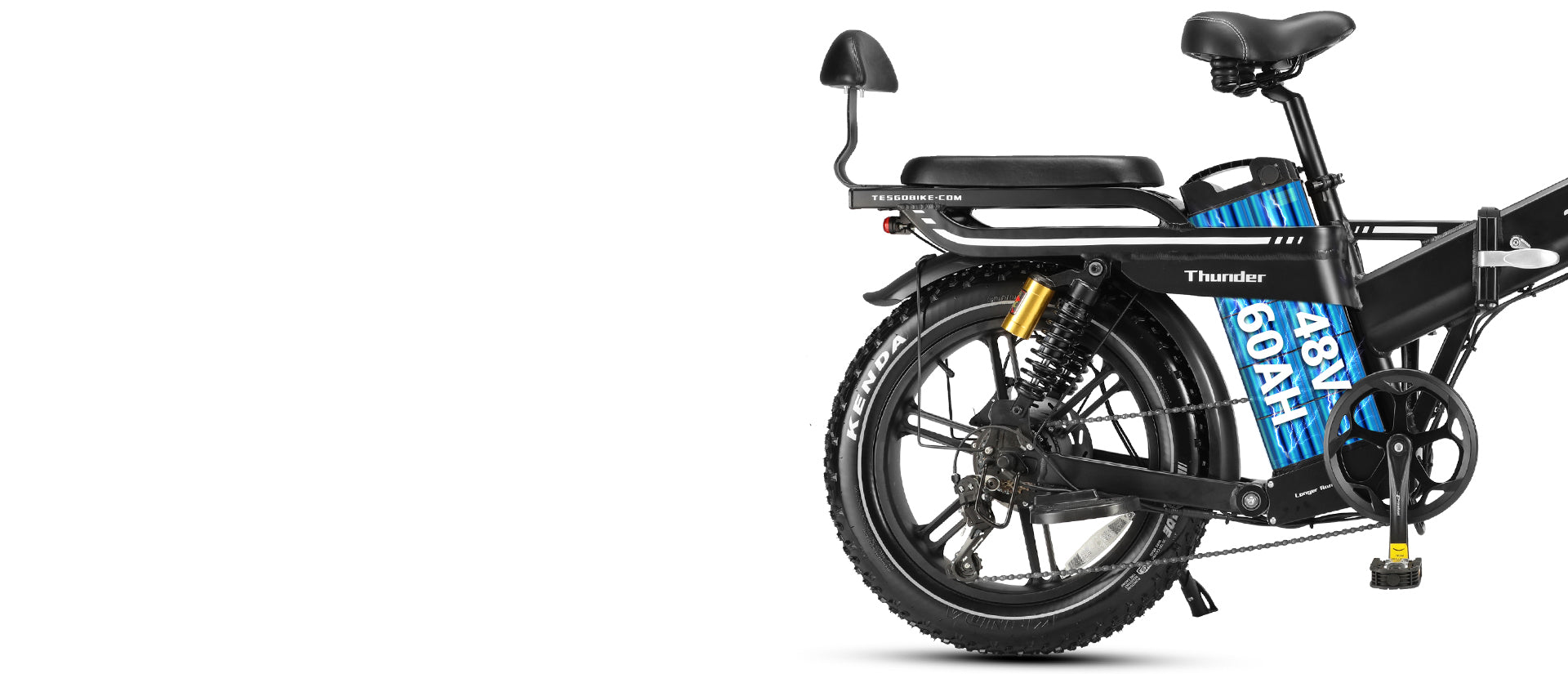 Tesgo Thunder Ultra Long Range Foldable Fat Tire Electric Bike